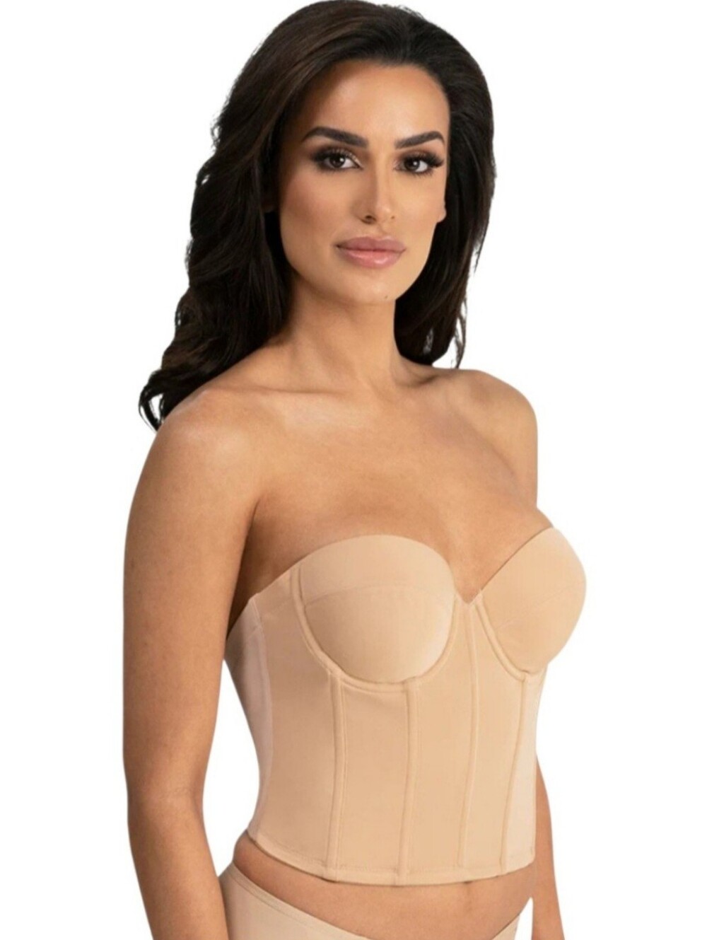 Brie Backless Strapless Ultra Low Back Bra 38C NWT Invisible Convertible Nude